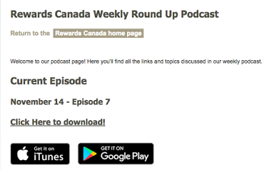 November 14 Update: Episode 7 of our podcast is out now, stay twice at Country Inns to get a free stay and much more!