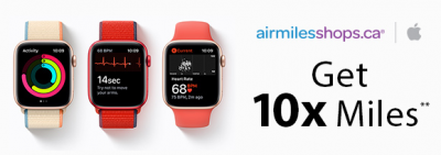 Three days only - Earn 10x AIR MILES Reward Miles for online purchases with Apple