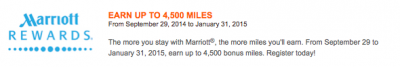 Earn up to 4,500 Bonus Aeroplan Miles for Marriott stays