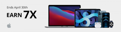 Earn 7x points when shopping with Apple via the Aeroplan eStore