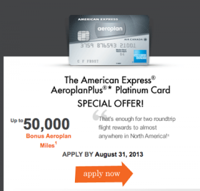 Limited Time: Earn up to 50,000 Bonus Aeroplan Miles with the American Express AeroplanPlus Platinum Card (and how to make that 65,000 miles)