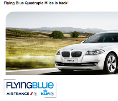 Nov 27 Update: up to 4x Flying Blue Miles on Hertz rentals, News recap, Air Miles bonus for Best Western stays