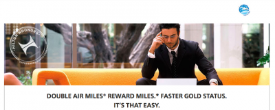 Air Miles: Double Miles & Fast Track to HHonors Gold Status on Hilton stays worldwide