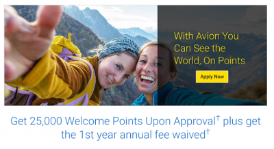 Great new RBC Visa Infinite Avion sign up offer! 25,000 bonus points and first year free!