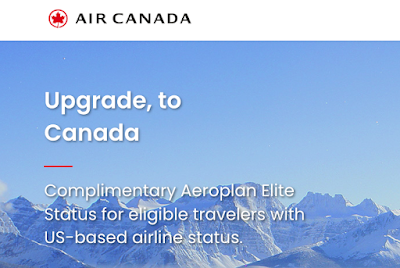 Air Canada Aeroplan status match for U.S. residents