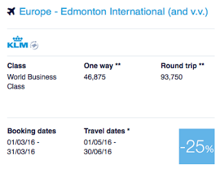 March 1 Update: Save 25% on Flying Blue Biz Class Awards from YEG, WestJet MasterCard changes, use Aeroplan miles for taxes/fees