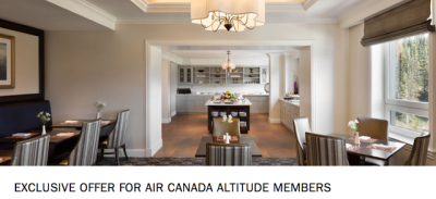 Air Canada Altitude members can earn 2,500 Bonus Aeroplan Miles for Fairmont Gold stays