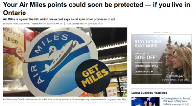 New bill in Ontario could make points & miles expiry illegal