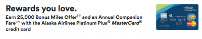 What's going on with the mbna Alaska Airlines MasterCard?