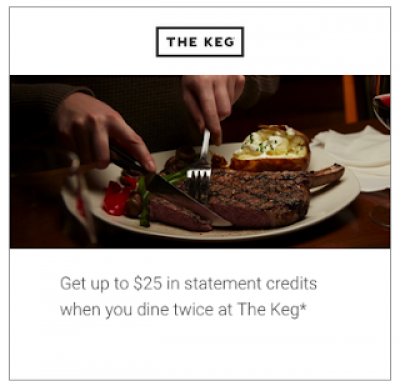 Here are the latest RBC Offers including up to $25 in credits for The Keg and 5,000 bonus points with Petro-Canada