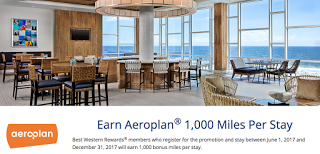 1,000 Bonus Aeroplan Miles for Best Western stays extended to the end of the year