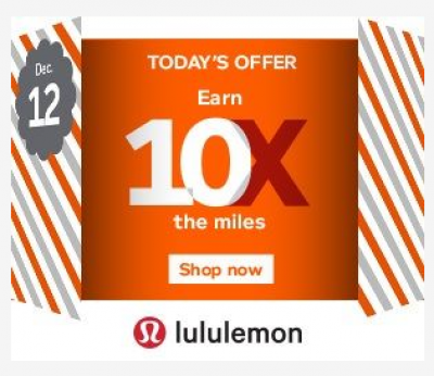 December 12 Update: 10x Aeroplan Miles with lululemon, 15x AIR MILES for online Apple store purchases & Royal Air Maroc seat sale out of Montreal