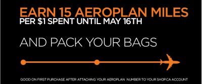 Aeroplan Announces Exclusive Online Marketplace Partnership with SHOP.CA - Up to 16 Miles per $1 on your first purchase!