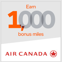1,000 Bonus Aeroplan Miles for AC flights within Canada or between Canada and the U.S. that are booked online between Dec 1-6
