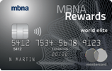 New increased sign up bonus of up to 30,000 points for the MBNA Rewards World Elite Mastercard