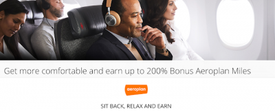 Earn up to 200% Bonus Aeroplan Miles when you fly Air Canada Premium/Business on select routes within Canada and between Canada and the U.S
