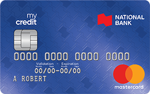 National Bank mycredit Mastercard - Welcome bonus of 8% cash back on restaurant and recurring pre-authorized payments
