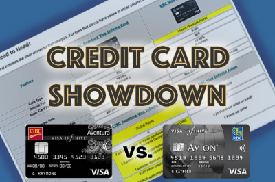 Credit Card Showdown! CIBC Aventura Visa Infinite Card vs. RBC Visa Infinite Avion Card