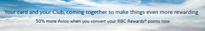 50% Transfer Bonus for RBC Rewards (Avion only) to British Airways Executive Club is back until June 30