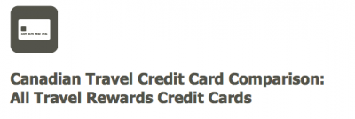 Foreign Currency Exchange Fee now on the Rewards Canada Credit Card Comparison Charts