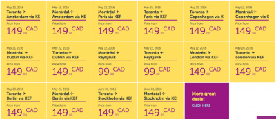 WOW Air: $99 all in between Toronto or Montreal and Iceland!!