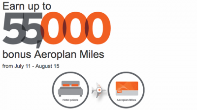 Aeroplan Conversion Bonus is back - Earn up to 55,000 Bonus Miles when you covert points from hotel programs