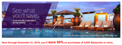 Starwood Preferred Guest: Up to a 50% Discount when you buy or gift Starpoints!