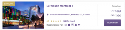 April 5 Update: Save 20% on stays at the Le Westin Montreal, 20% Bonus Etihad Guest Miles for hotel transfers and more