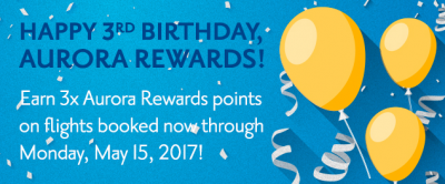 Happy Birthday Aurora Rewards! Celebrate with 3x Points for all Canadian North bookings until May 15
