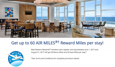 AIR MILES: 40 Bonus Reward Miles for Best Western stays