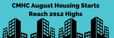 CMHC August Housing Starts Reach 2012 Highs