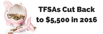 TFSAs Cut Back to $5,500 in 2016