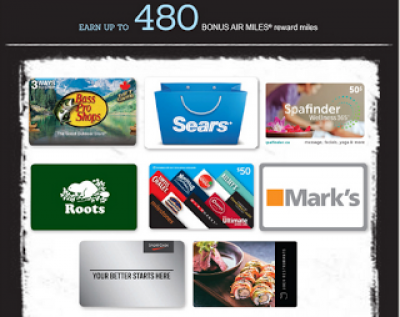 Big Air Miles Bonuses for Gift Card Purchases at Safeway - 1.2 Reward Miles per $1 spent (until Jun 18, 15)