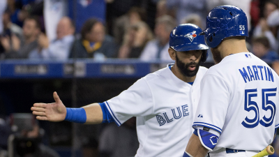 Confusion, yes. Champagne, no. Blue Jays clinch post-season berth.