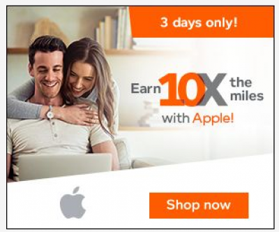 Earn 10x Aeroplan Miles when you shop online at the Apple store until July 26!