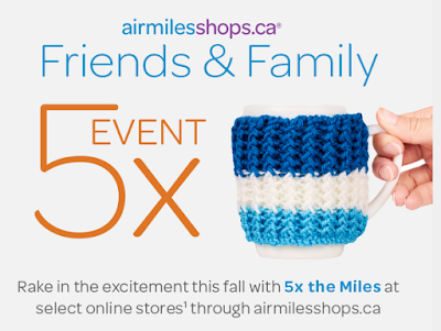 Earn 5x AIR MILES for shopping online at select retailers via airmilesshops
