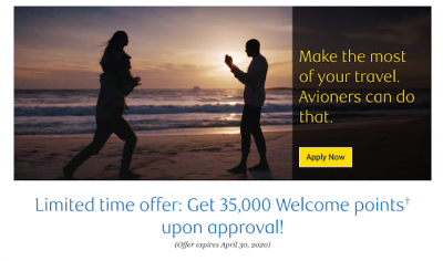 OFFER EXTENDED RBC Avion Visa Infinite Card - 35,000 points upon approval, no minimum spend requirement