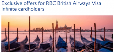 RBC British Airways Visa Infinite Card limited time bonus of extra Avios on purchases and lowered spend requirement for the companion voucher
