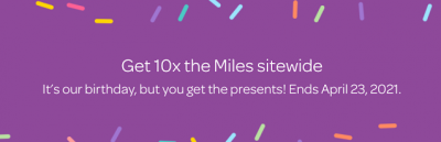 AIR MILES Shops Birthday Offer - Shop online and earn 10x Miles sitewide until April 23
