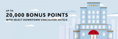 Earn up to 20,000 bonus Aeroplan points for hotel stays in downtown Vancouver