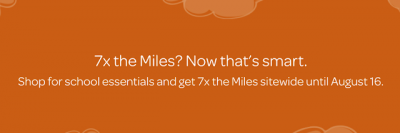 Air Miles Shops Back to School Offer - 7x miles sitewide for your online shopping