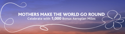 Earn 1,000 Bonus Aeroplan Miles for Air Canada bookings made online by May 11th
