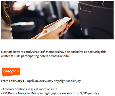 Earn 750 Bonus Aeroplan Miles PER NIGHT for Marriott stays across Canada