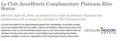 March 22 Update: Amex Platinum losing Accor Status Benefit, $25 off your 1st HotelTonight booking, 40% off Air India Award flights