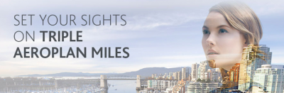 Air Canada: Triple Aeroplan Miles on flights within Canada or Canada and the U.S. booked in Latitude or higher
