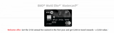 BMO World Elite Mastercard changes confirmed for January 15, 2018