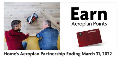 April 19 Update: You can no longer earn Aeroplan Points at Home Hardware & spend $500 with United, get a $250 statement credit Amex Offer