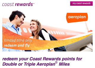 Coast Rewards offering up to Triple Aeroplan Miles for point conversions
