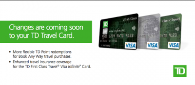 TD Travel Rewards Visas to lose value in reward redemptions as of August 16th
