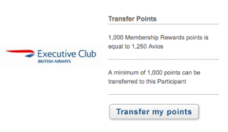 Only 7 Days Left to transfer Amex Membership Rewards Points to British Airways with a 25% bonus